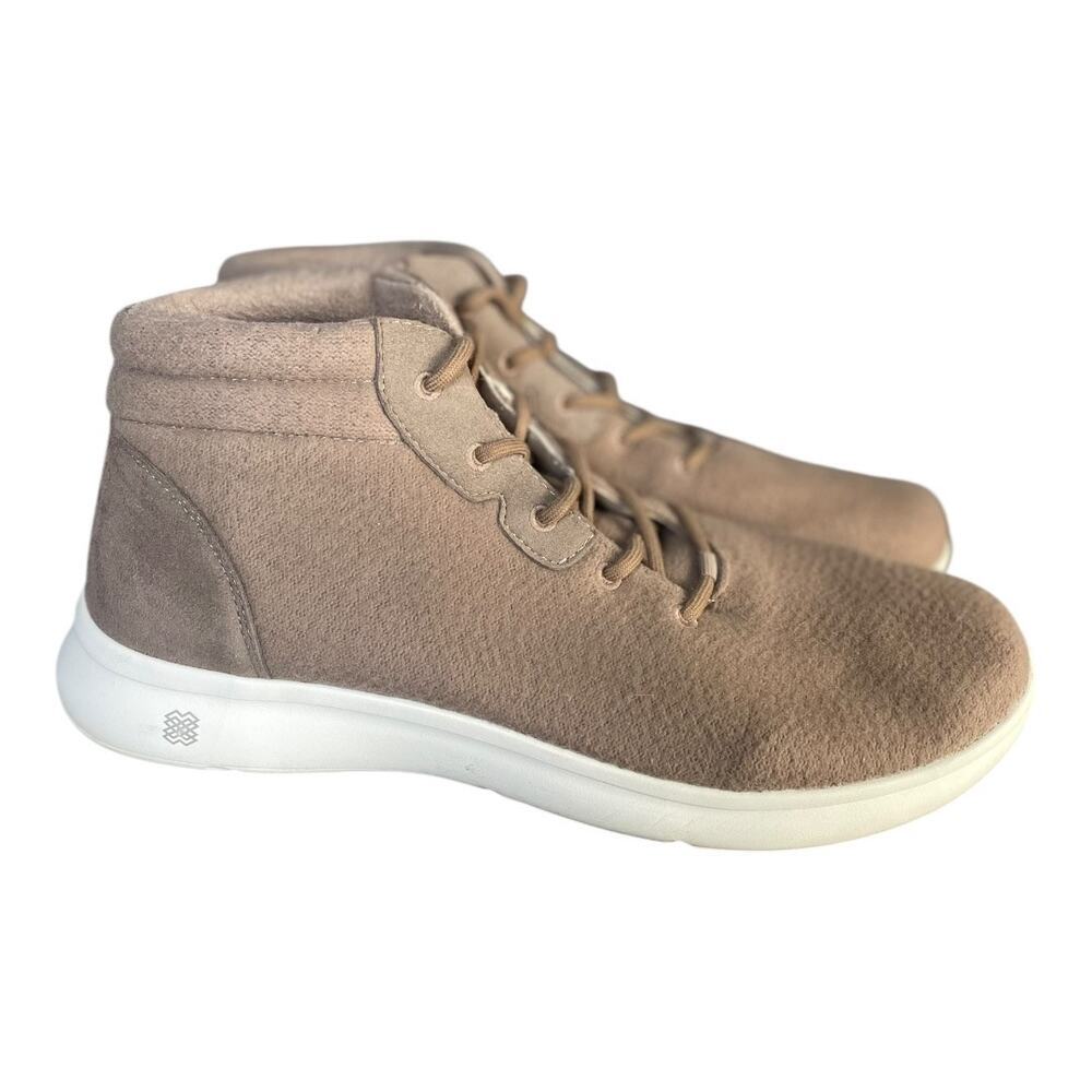 FLX Men’s Envision Wool Blend Tan High Top Comfort Sneakers Size-13